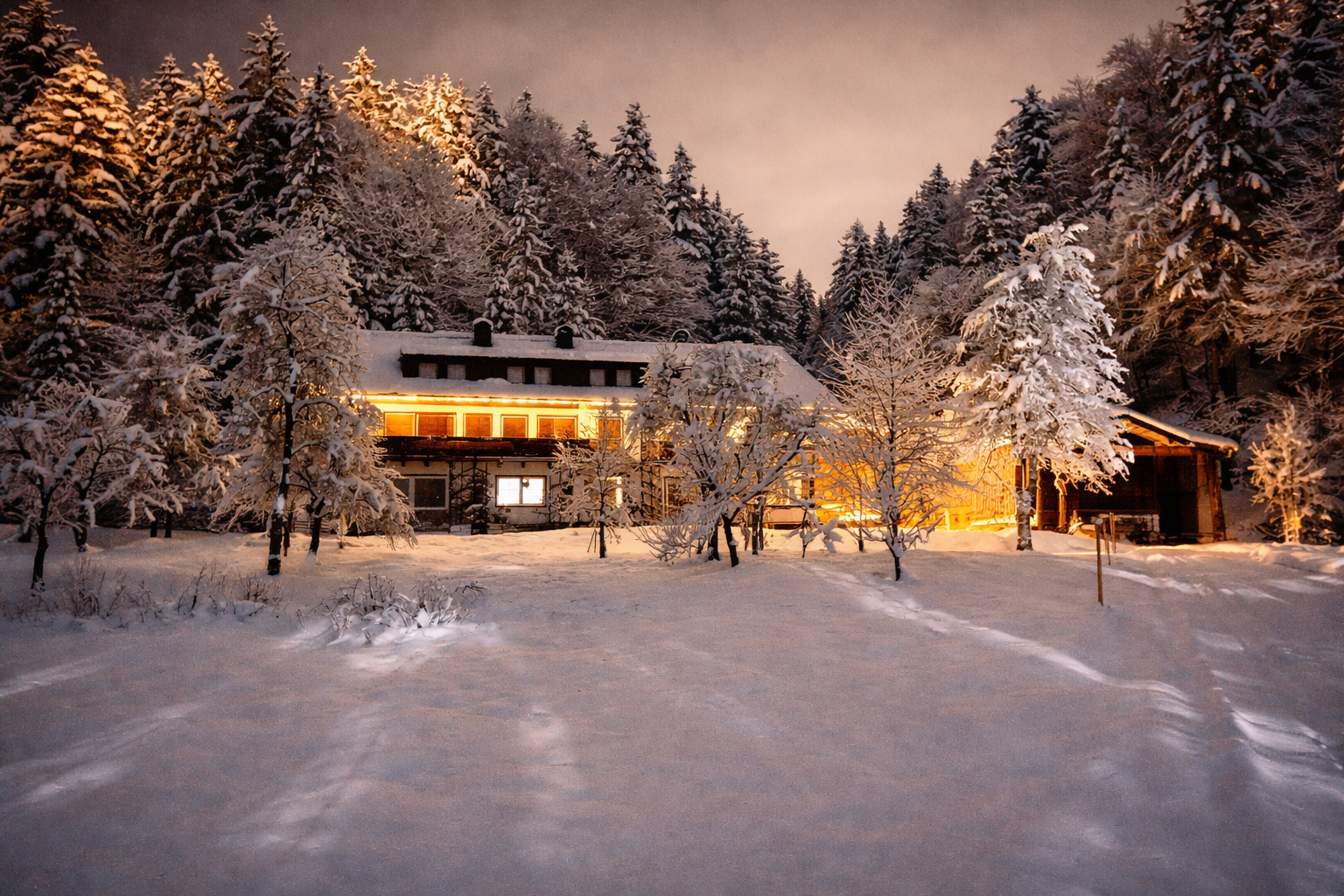 talschuster-winter-nacht-2 Appartements Beim Talschuster